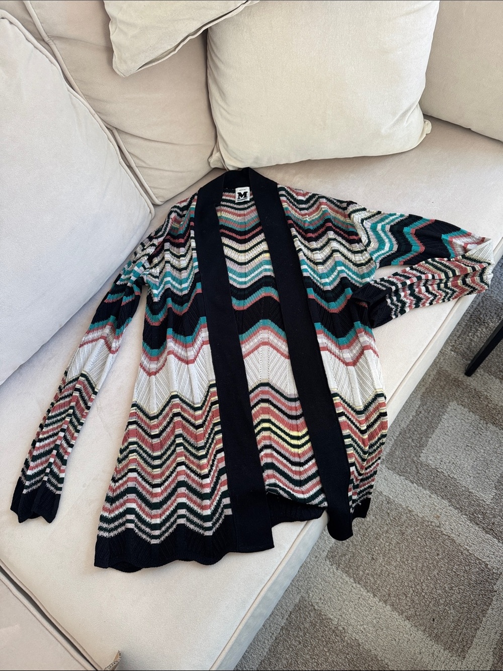 M MISSONI zig-zag stripe cardigan